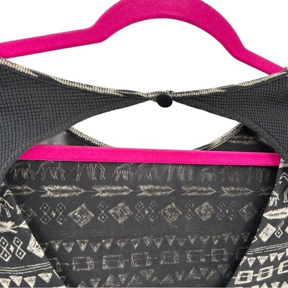 Billabong Bodycon Tribal Long Sleeve Cotton Mini Dress Large - Picture 4 of 10